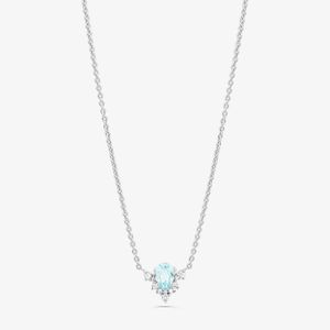 Colar com Topázio Azul e Topázio em Prata 925