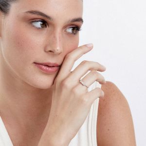 Anel Trio Pedras Cravejado em Prata 925