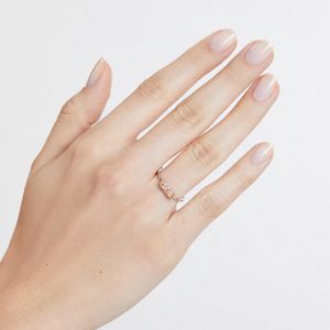 Anel Trio Pedras Cravejado em Prata 925