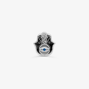 Charm Hamsa Cravejado em Prata 925