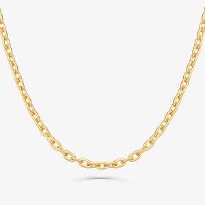 Corrente Malha Cartier em Prata 925 com Banho de Ouro Amarelo 18k - 70 cm