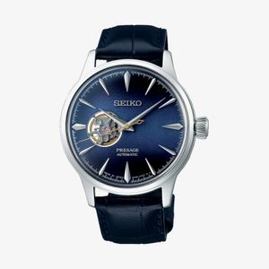 Relógio Seiko Presage Masculino Automático com Pulseira de Couro Azul