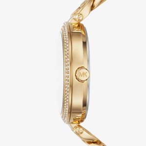 Relógio Michael Kors Feminino em Aço Dourado e Brilhos MK4674/1DN