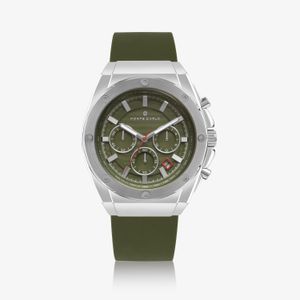 Relógio Monte Carlo Masculino com Pulseira de Silicone Verde