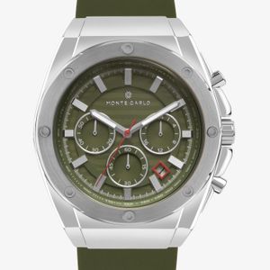 Relógio Monte Carlo Masculino com Pulseira de Silicone Verde