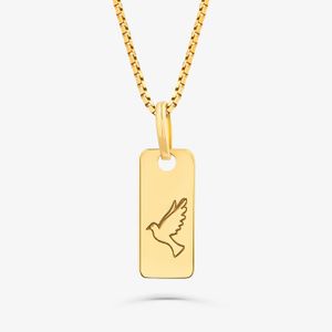 Pingente Divino Espírito Santo em Ouro Amarelo 18k