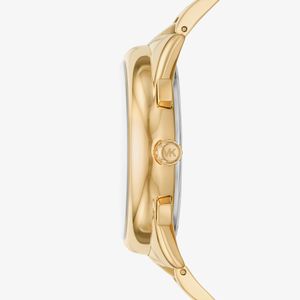 Relógio Michael Kors Feminino em Aço Dourado e Brilhos