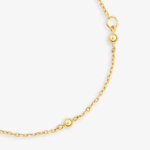 Pulseira Infantil Esferas em Ouro Amarelo 18k - 13cm