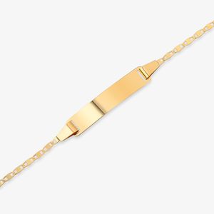 Pulseira Infantil Personalizável em Ouro Amarelo 18K - 13CM