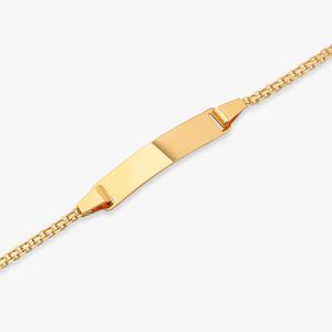 Pulseira Infantil Personalizável em Ouro Amarelo 18K - 13CM