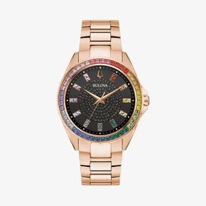 Relógio Bulova Crystals Unissex em Aço Rosé 97A180N