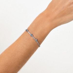 Pulseira Corações Cravejada em Prata 925