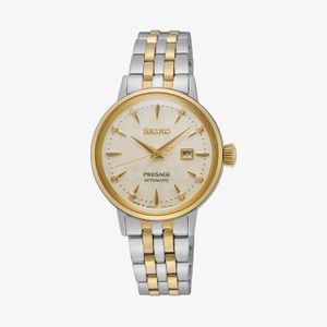 Relógio Seiko Feminino Presage em Aço Bicolor e Diamantes SRE010J1