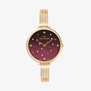 Relógio Technos Feminino Crystal em Aço Dourado 2036MSQ/1T