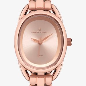 Relógio Monte Carlo Feminino Oval em Aço Rosé