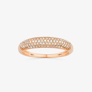 Anel com Diamante em Ouro Rosé 18k