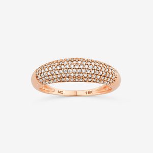 Anel com Diamante em Ouro Rosé 18k