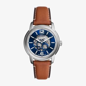 Relógio Fossil Automático Masculino em Couro Marrom ME3263/0KN