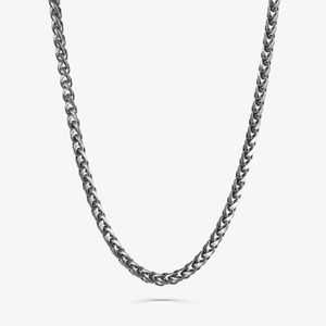 Corrente Masculina em Aço Negro- 50 cm