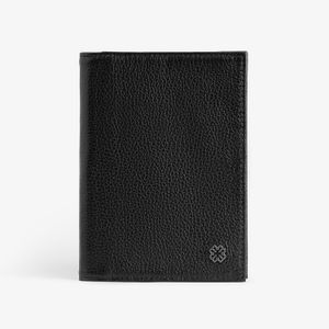 Porta-Passaporte em Couro Preto