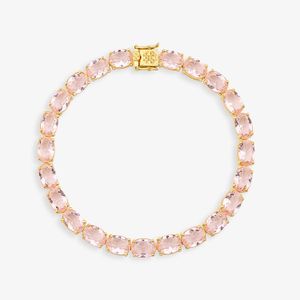 Pulseira Cravejada em Prata 925 com Banho Ouro Amarelo 18k
