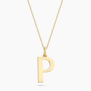 Pingente Letra P em Ouro Amarelo 18K