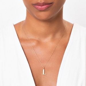 Pingente Letra L em Ouro Amarelo 18K