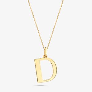 Pingente Letra D em Ouro Amarelo 18K