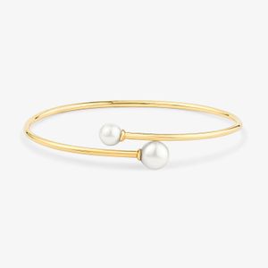 Pulseira Flexível com Pérola em Ouro Amarelo 18K