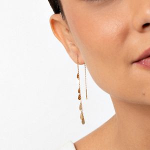 Brinco Maxi Gotas Articuladas em Ouro Amarelo 18k