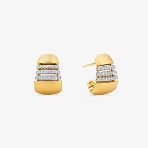 Argola com Diamante em Ouro Amarelo 18k