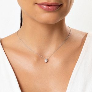 Colar Floral com Topázio em Prata 925