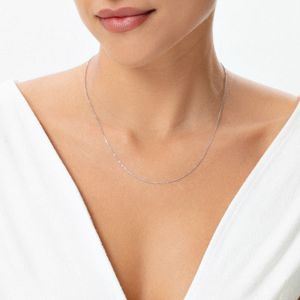 Corrente Malha Cartier em Ouro Branco 18k - 45 cm