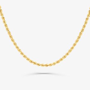 Corrente Malha Laser Torcida em Ouro Amarelo 18K - 45cm