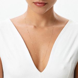 Corrente Malha Veneziana em Ouro Rosé 18k - 60 cm