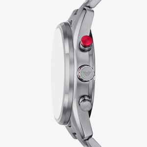 Relógio Emporio Armani Racer Cronógrafo Masculino em Aço Prateado AR11676B1