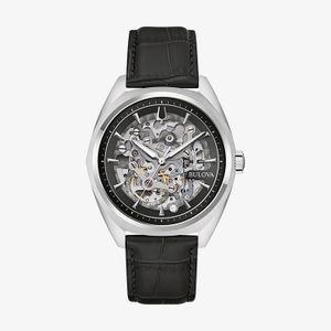 Relógio Bulova Masculino em Couro Preto 96A310