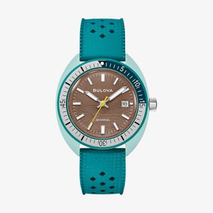 Relógio Bulova Snorkel ‘Sea Turtle' em Borracha 98B446N