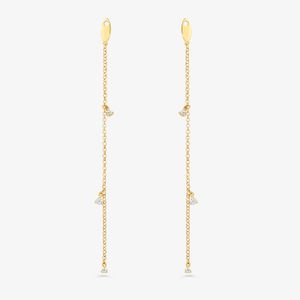 Extensão para Brinco com Topázio Incolor em Ouro Amarelo 18k