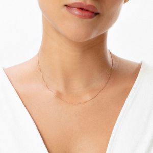 Corrente Malha Veneziana em Ouro Rosé 18k - 40 cm