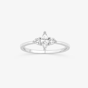 Anel Cravejado em Prata 925