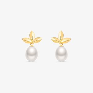 Brinco com Pérola em Ouro Amarelo 18k