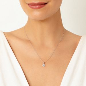 Colar com Topázio Azul e Topázio em Prata 925